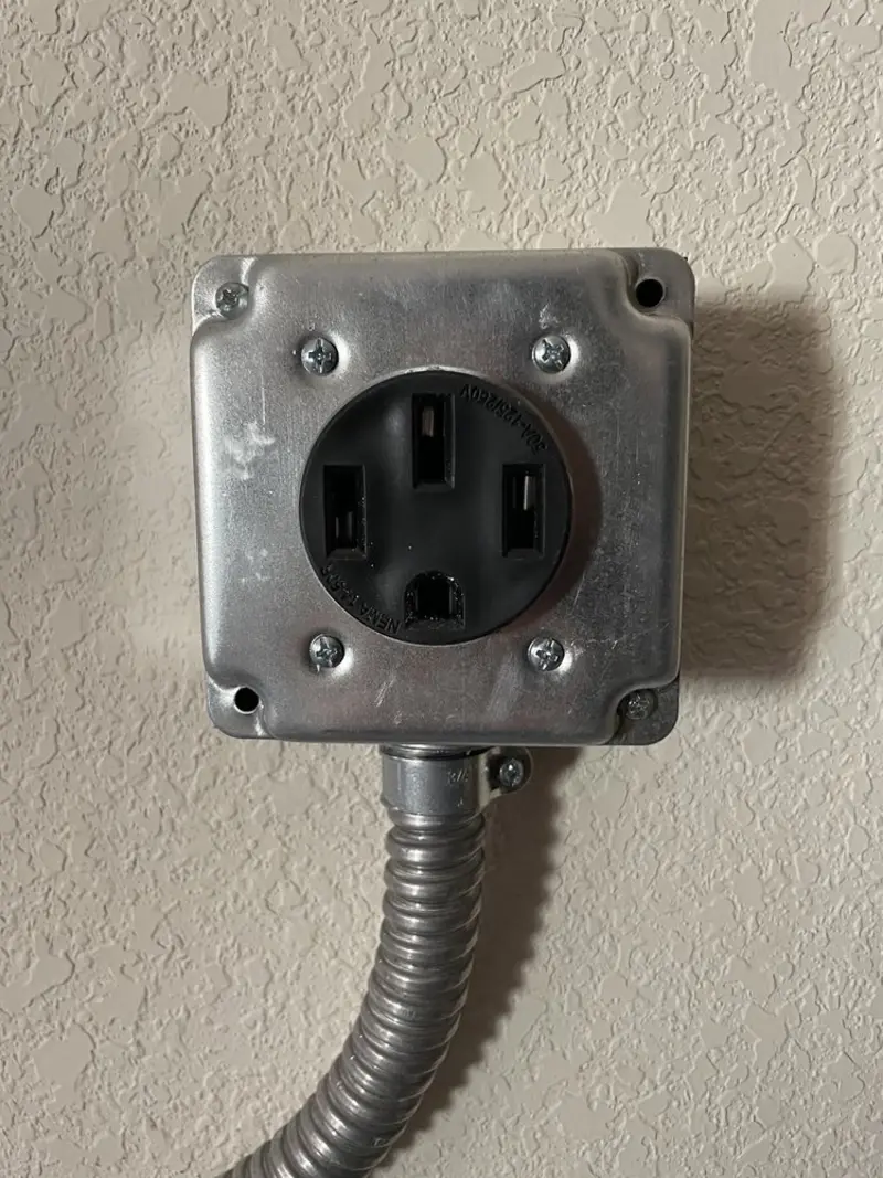 NEMA 14-50 outlet installed for Electrical Panel Upgrade in Johnson